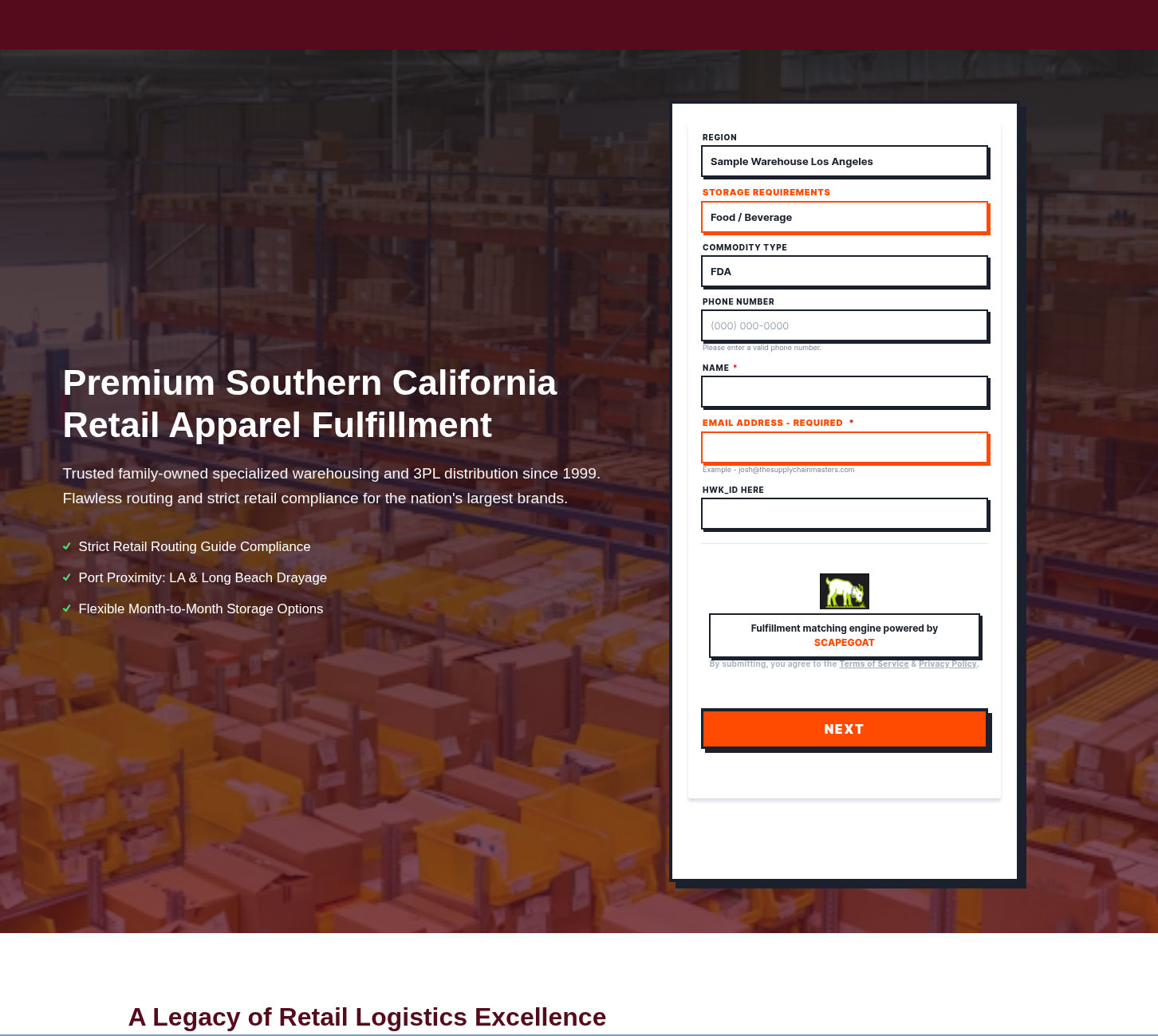 FormFill Interface Screenshot